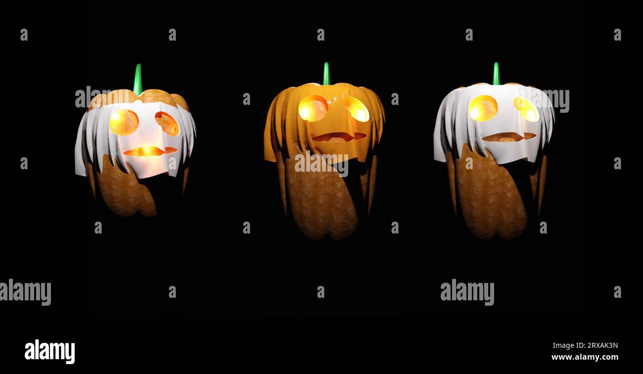 Jack o Lantern clip art. Halloween pumpkin isolated on black background ...