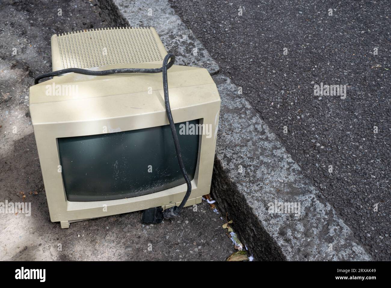 Monitor thrown in Street as Contamination and Recycling of Electronic ...