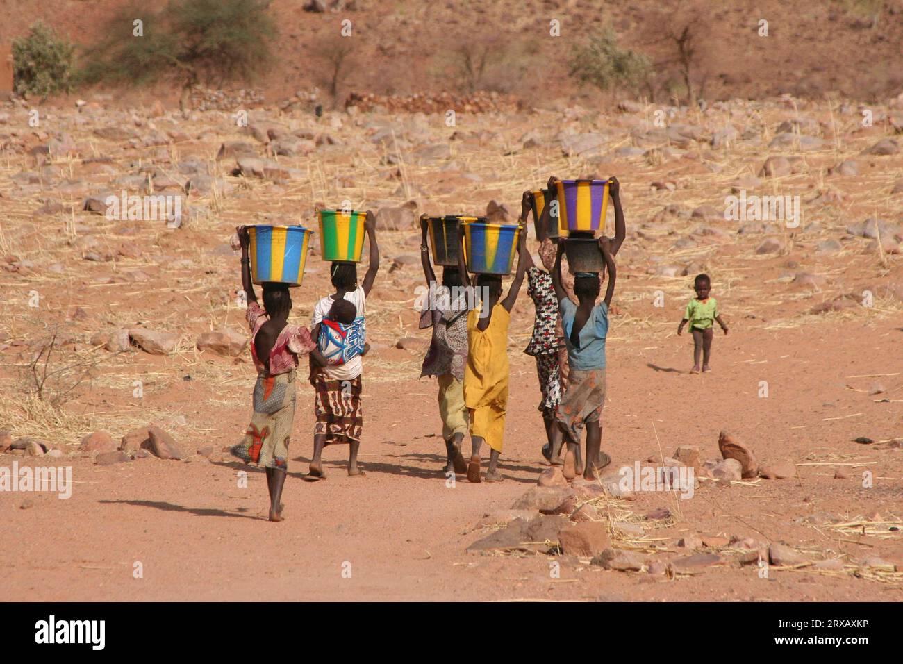 A group of children fetching water near Hombori, Mali Stock Photo - Alamy