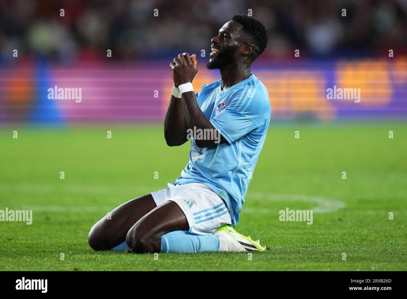 Barcelona, Spain. 23rd Sep, 2023. Jonathan Bamba of RC Celta during the La Liga EA Sports match between FC Barcelona and RC Celta played at Lluis Companys Stadium on September 23, 2023 in Barcelona, Spain. (Photo by Bagu Blanco/PRESSINPHOTO) Credit: PRESSINPHOTO SPORTS AGENCY/Alamy Live News Stock Photo