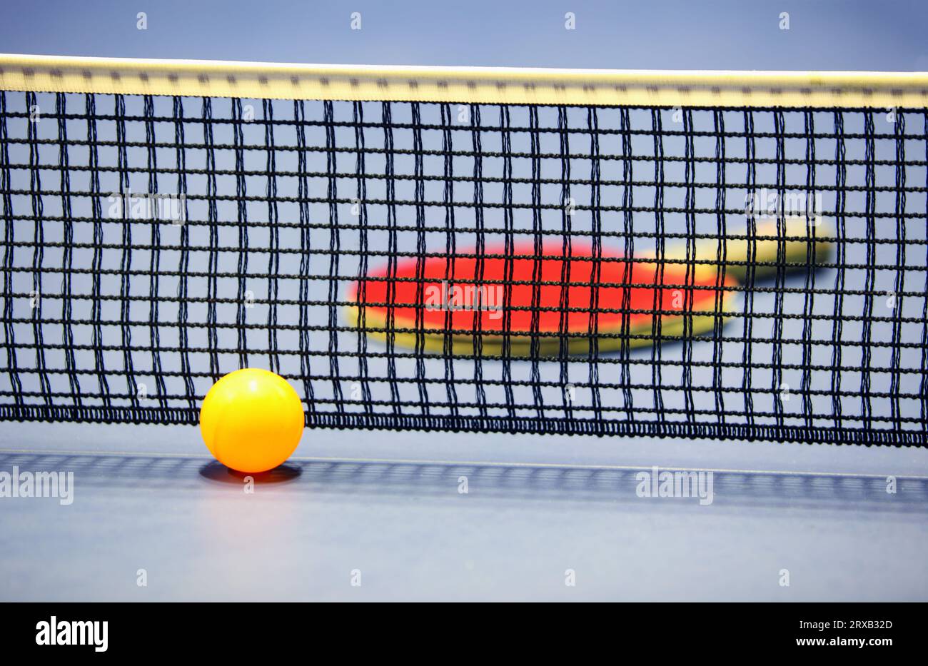 Equipment for table tennis - racket, ball, table Stock Photo - Alamy