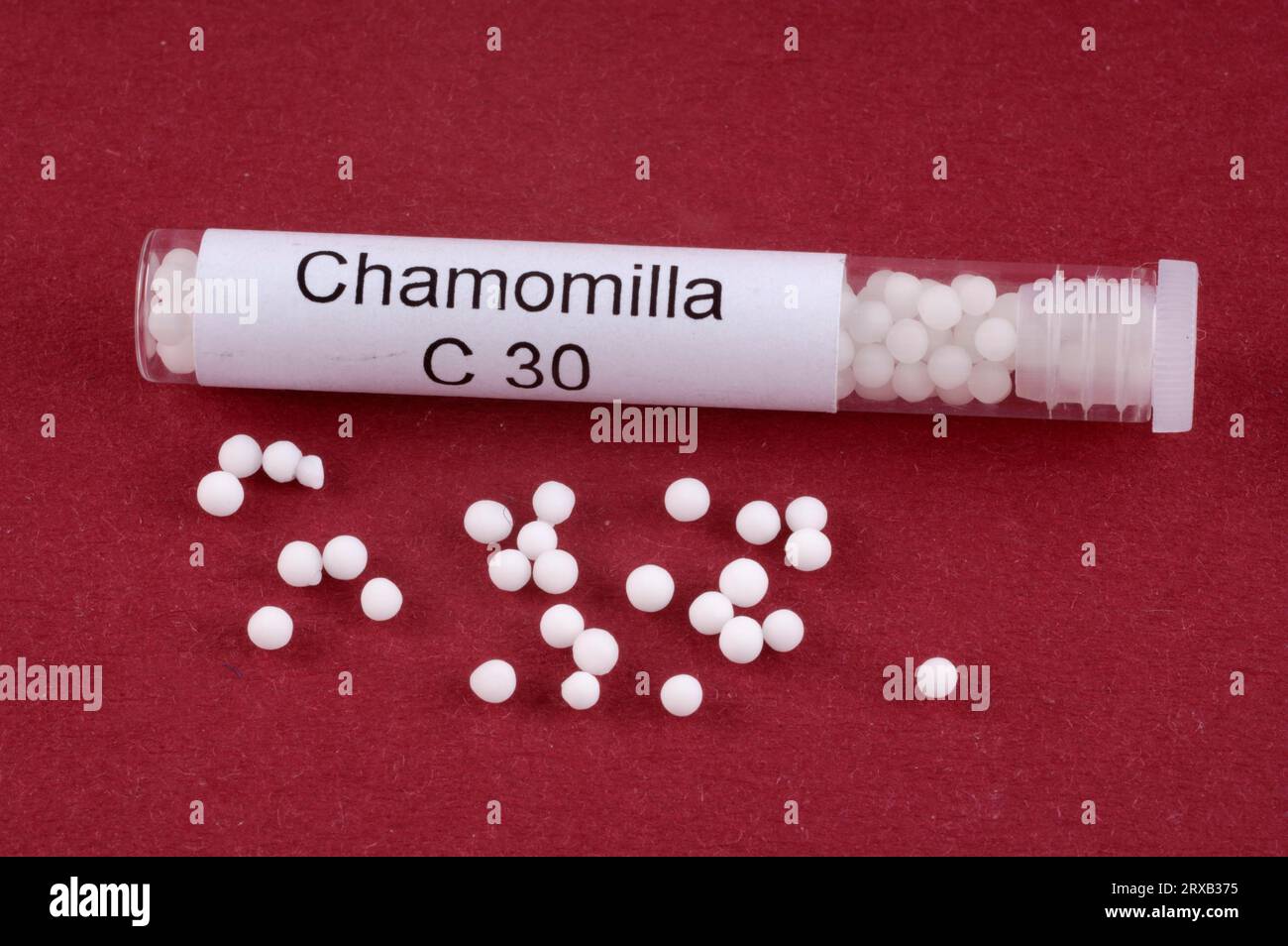 Homeopathic medicine, Globoli, Chamomilla C 30, homeopathic, homeopathy, exempt, object Stock Photo