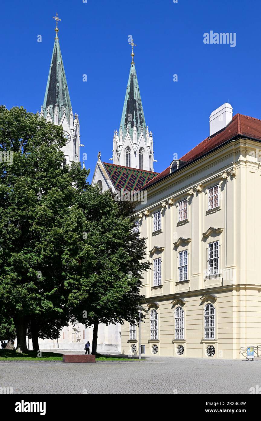 Klosterneuburg, Lower Austria, Austria. Collegiate church of Klosterneuburg Abbey Stock Photo
