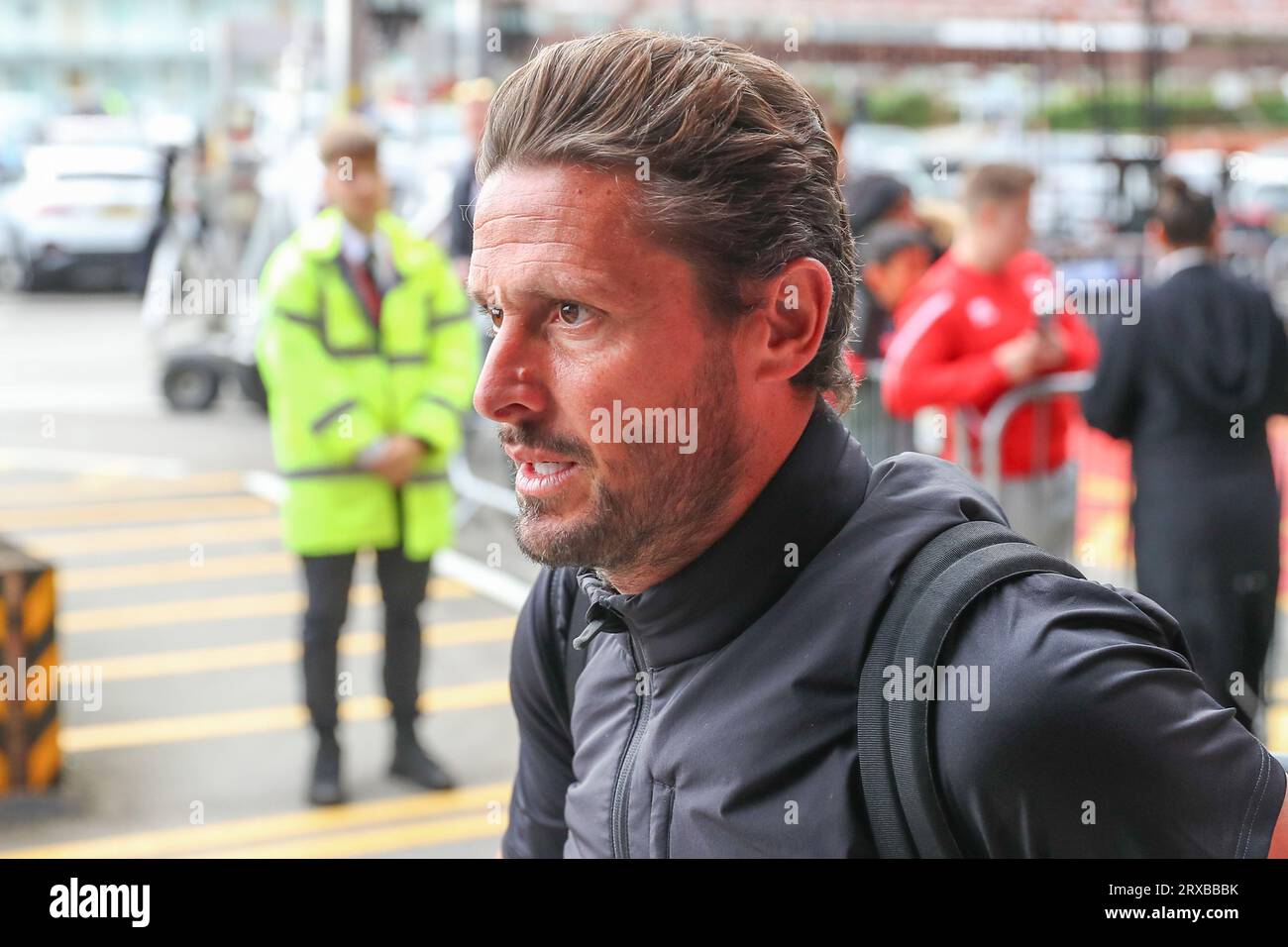 Jason Tindall assistant manager of Newcastle United arrives ahead of the Premier League match Sheffield United vs Newcastle United at Bramall Lane, Sheffield, United Kingdom, 24th September 2023  (Photo by Gareth Evans/News Images) Stock Photo