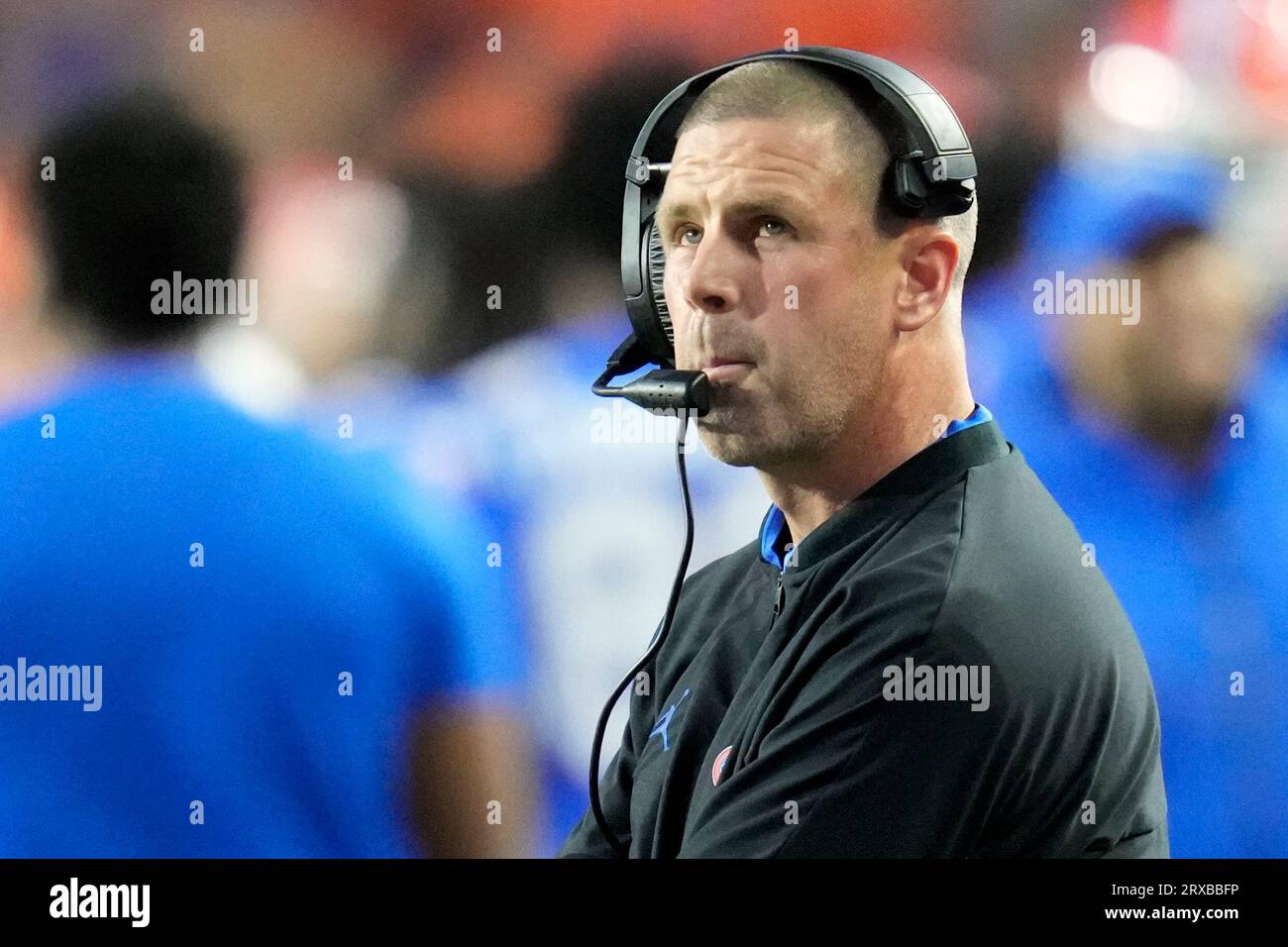 Florida head coach Billy Napier paces the sidelines during the first ...