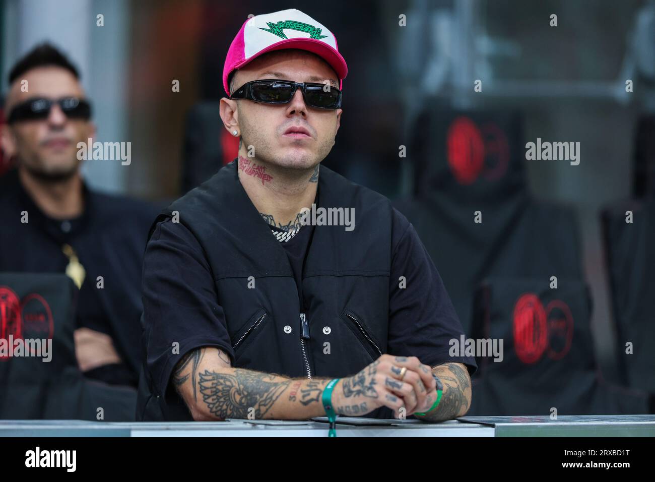 Milan, Italy. 23rd Sep, 2023. Jacopo Lazzarini known as Lazza Italian ...