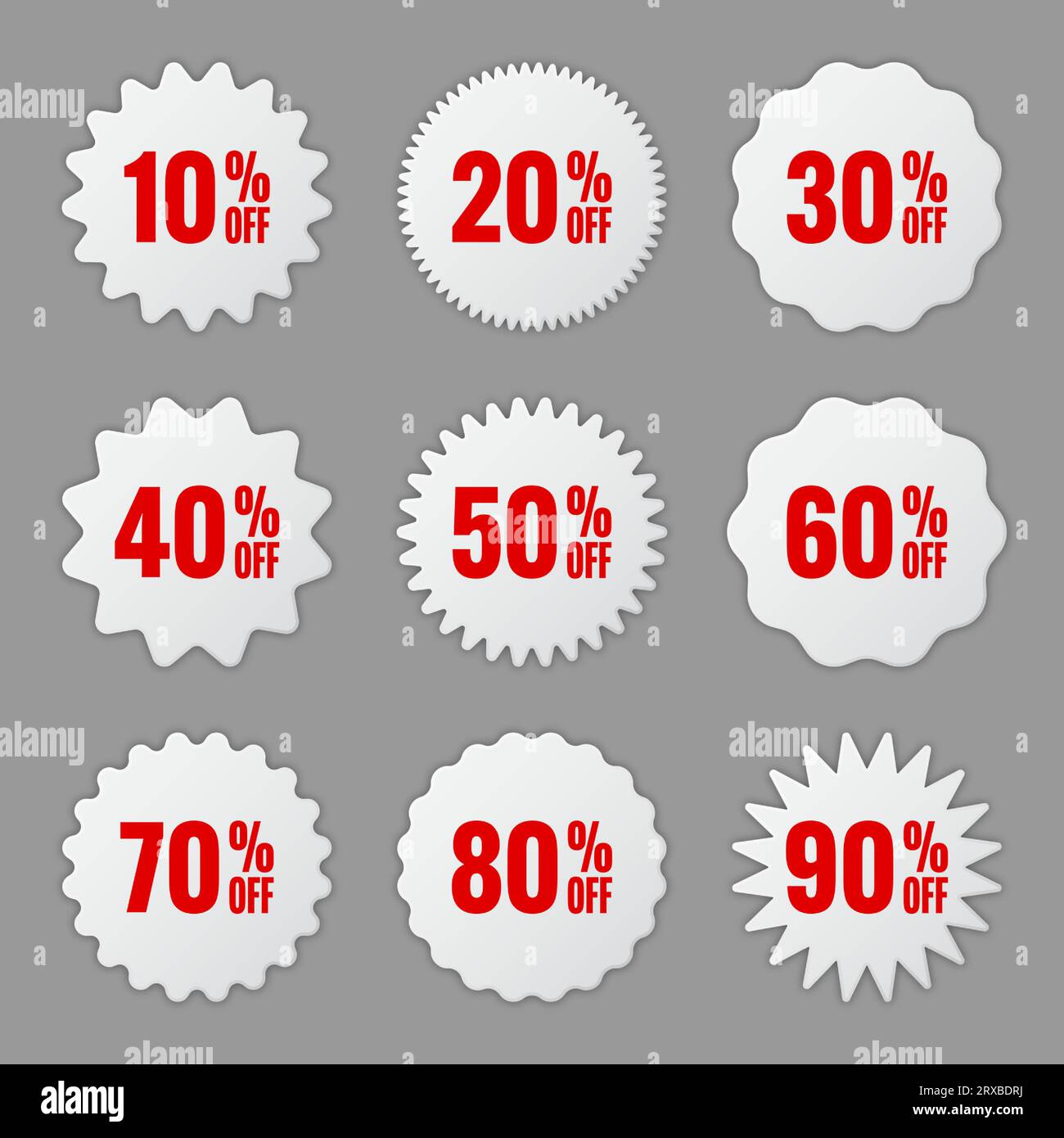 Price tags collection, special offer or shopping discount label with