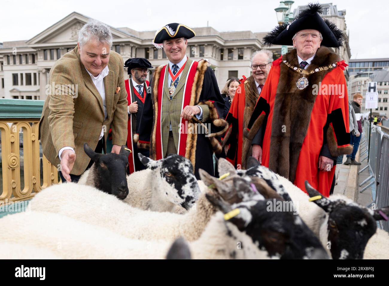 Richard Corrigan (L), a well-known Irish chef, is seen attempting to ...