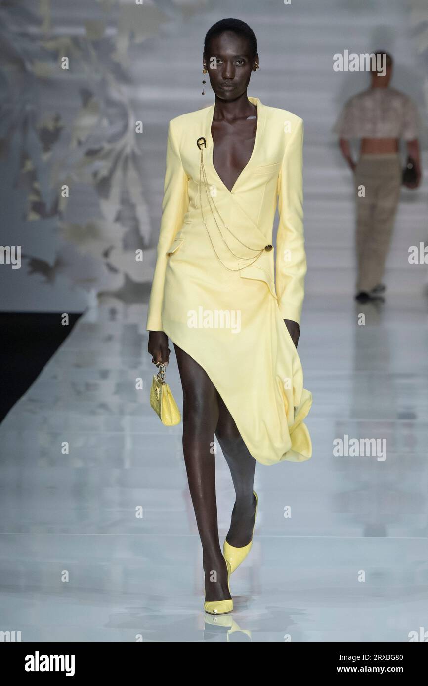 Milan Italy. 21st Sep 2023. A model walks on the runway at the