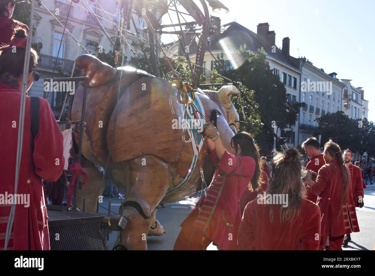 Parade Royal de Luxe, giant Muppet,  the Bulldog, Nantes France Stock Photo