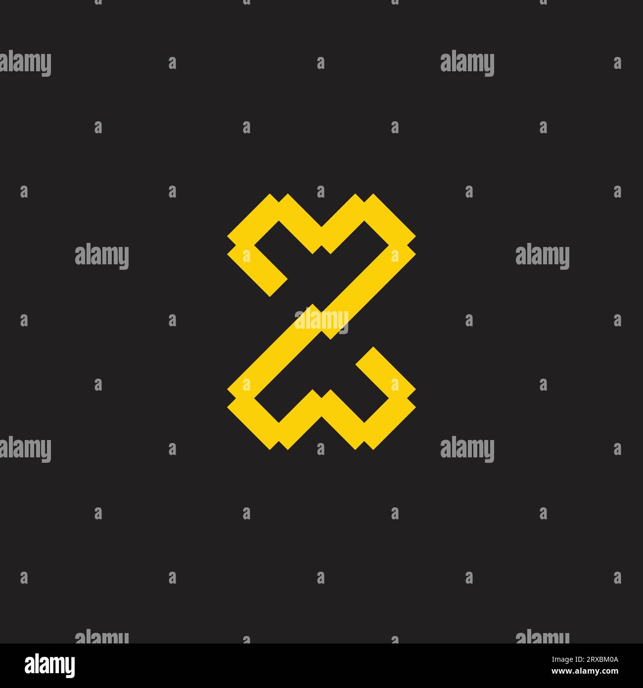 letter zm abstract line logo vector Stock Vector