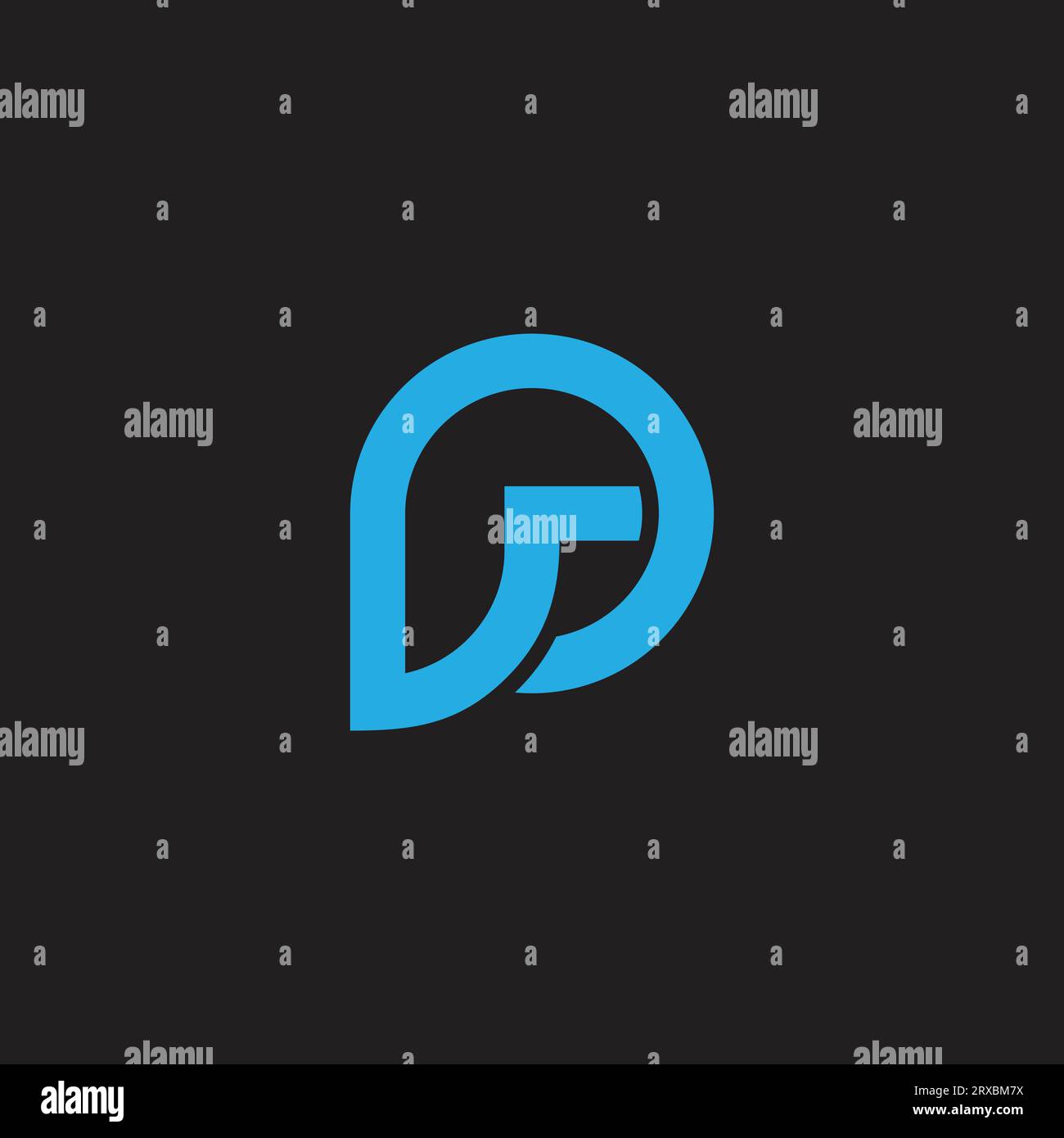 letter pr abstract geometric simple logo vector Stock Vector