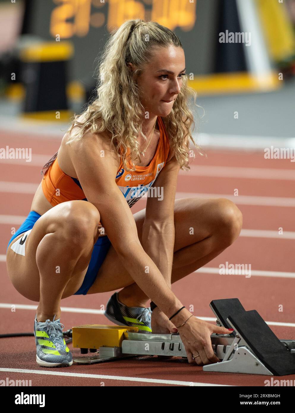 Lieke Klaver of the Netherlands competing in the 400m semi-finals at