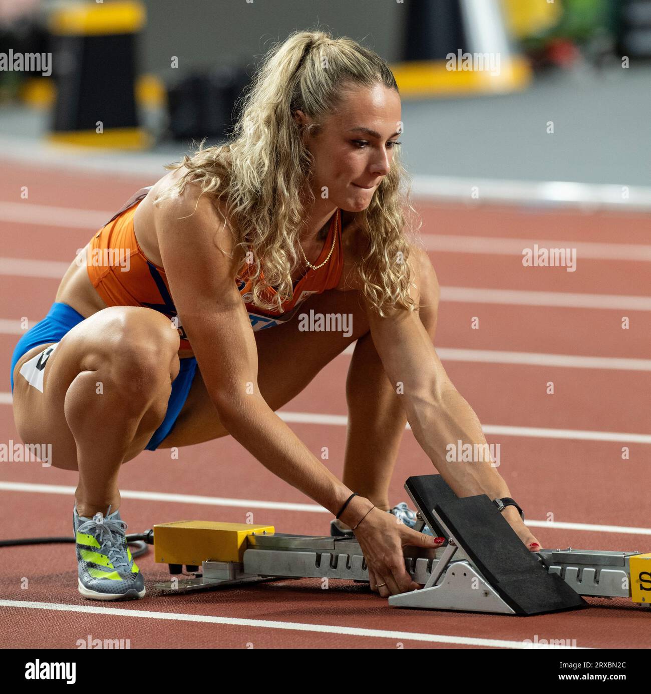 Lieke Klaver of the Netherlands competing in the 400m semi-finals at