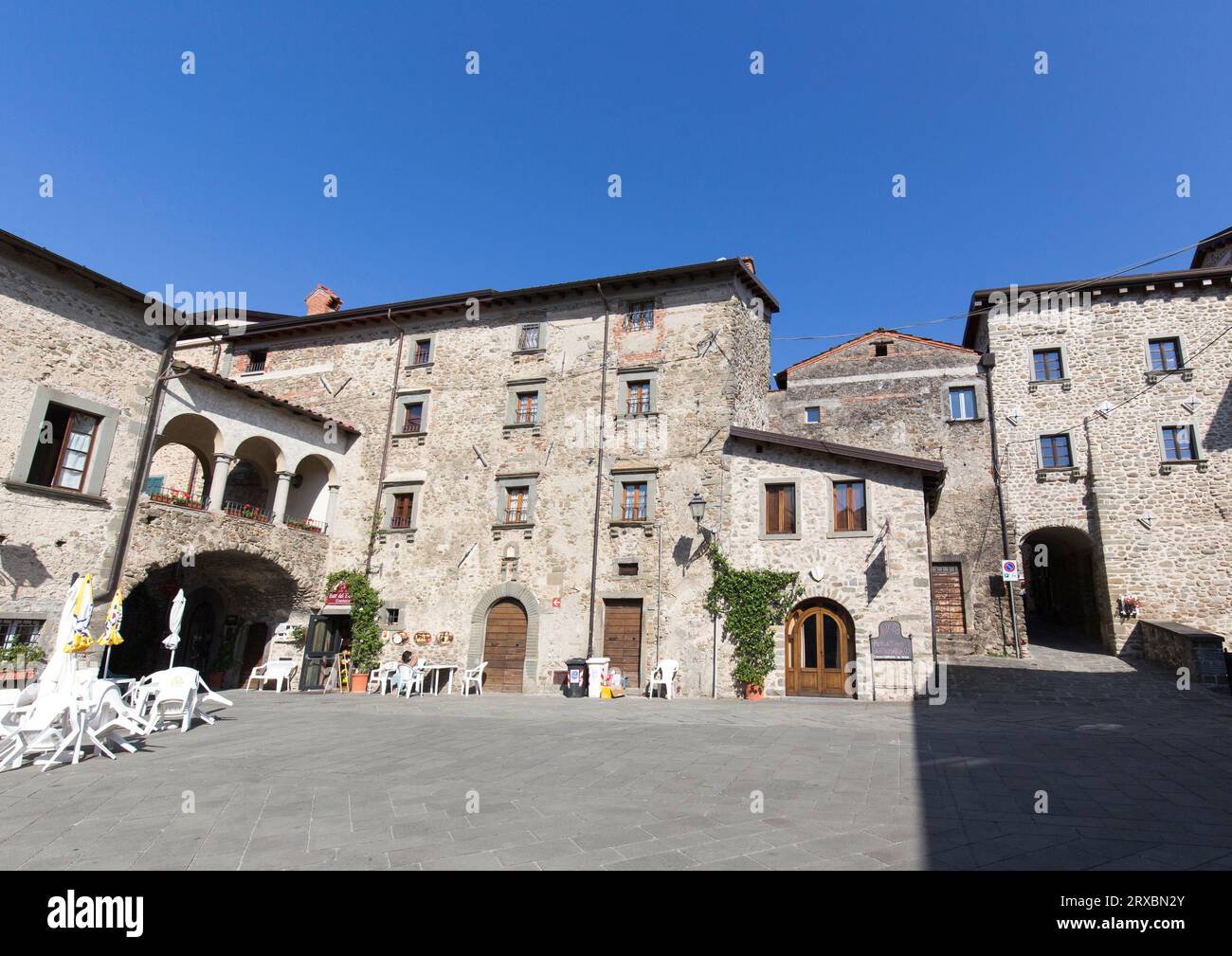 Filetto, Italy - August 14, 2020: view of ancient town Filetto in Lunigiana Stock Photo