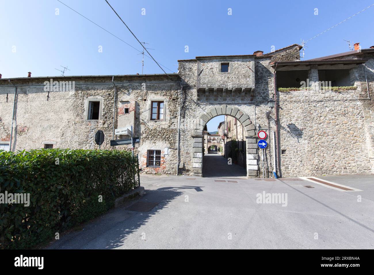 Filetto, Italy - August 14, 2020: view of ancient town Filetto in Lunigiana Stock Photo