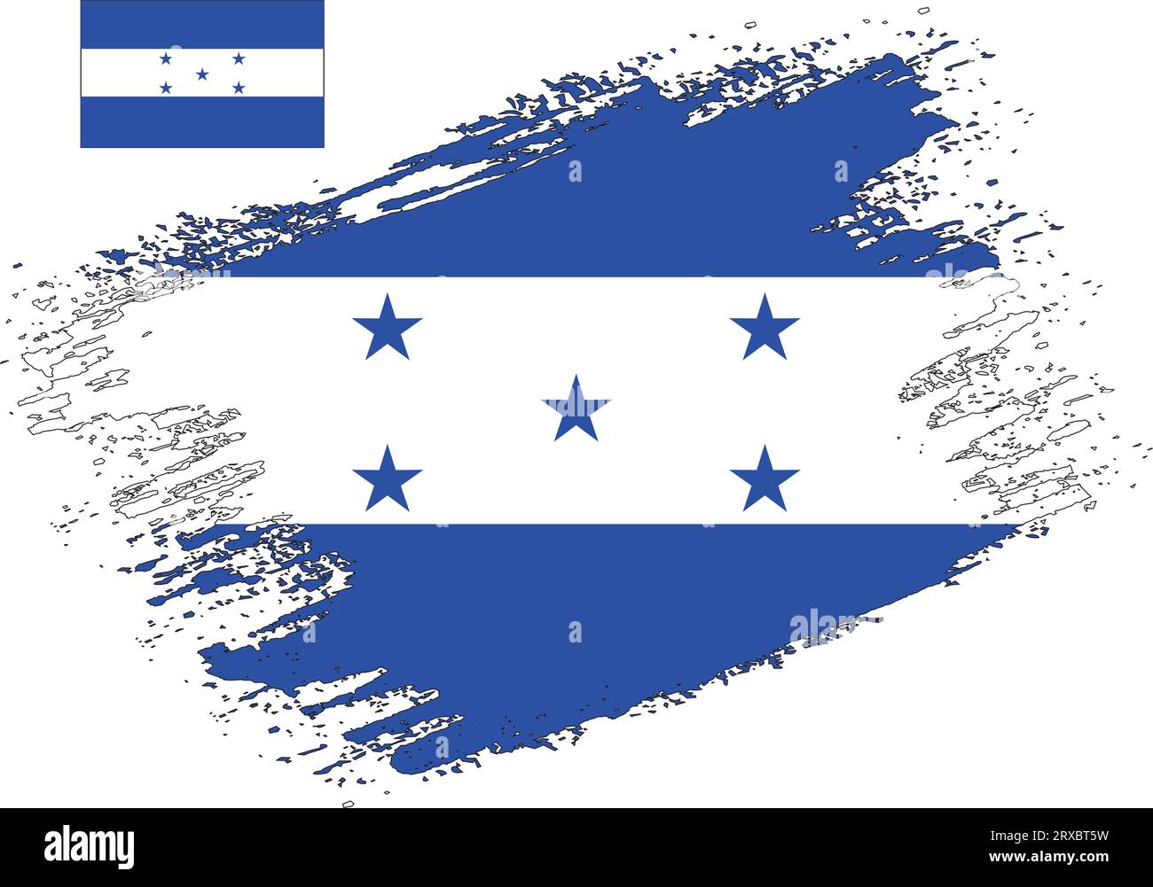 Brush Design Honduras Flag Vector Stock Vector