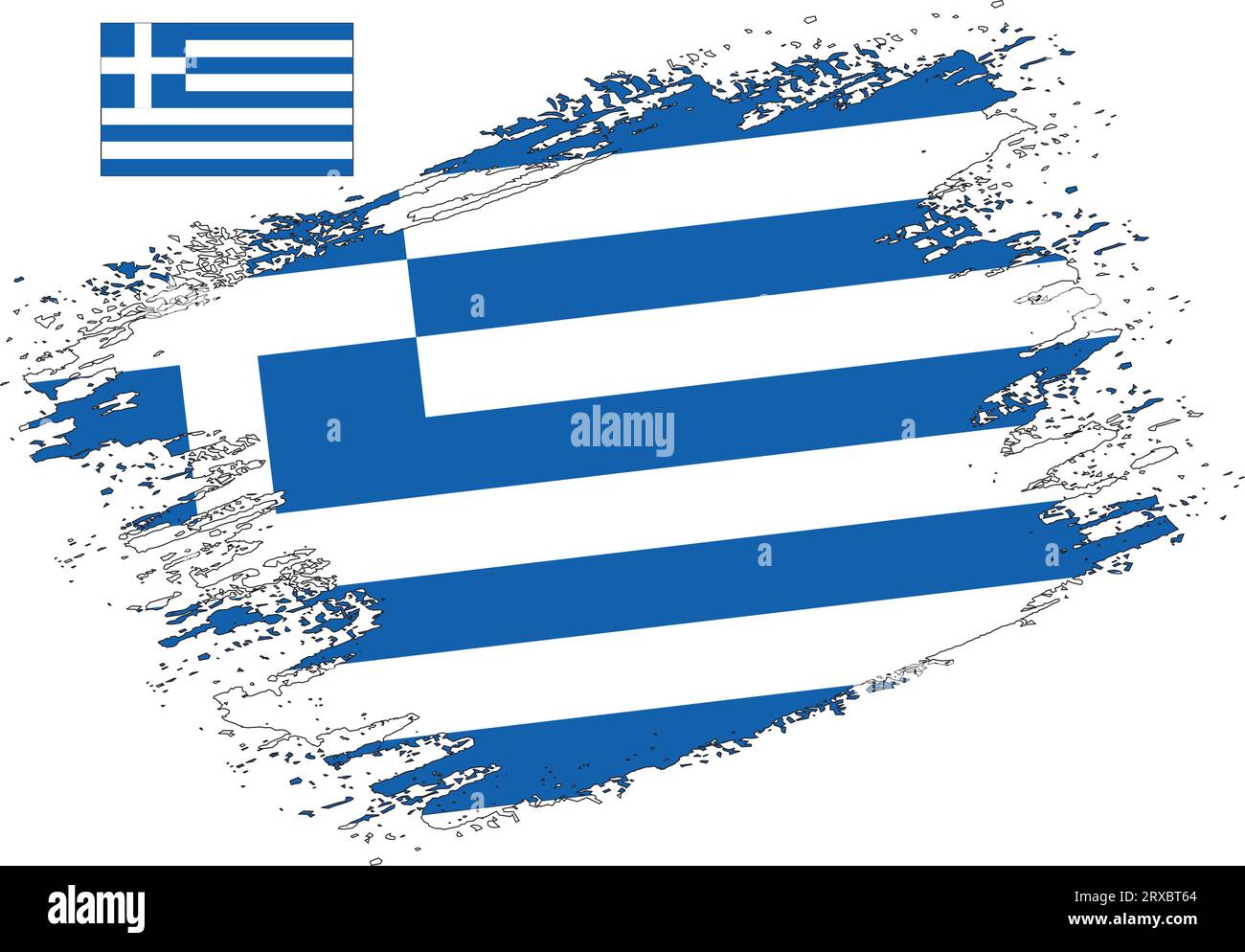 Brush Design Greece Flag Vector Stock Vector Image & Art - Alamy