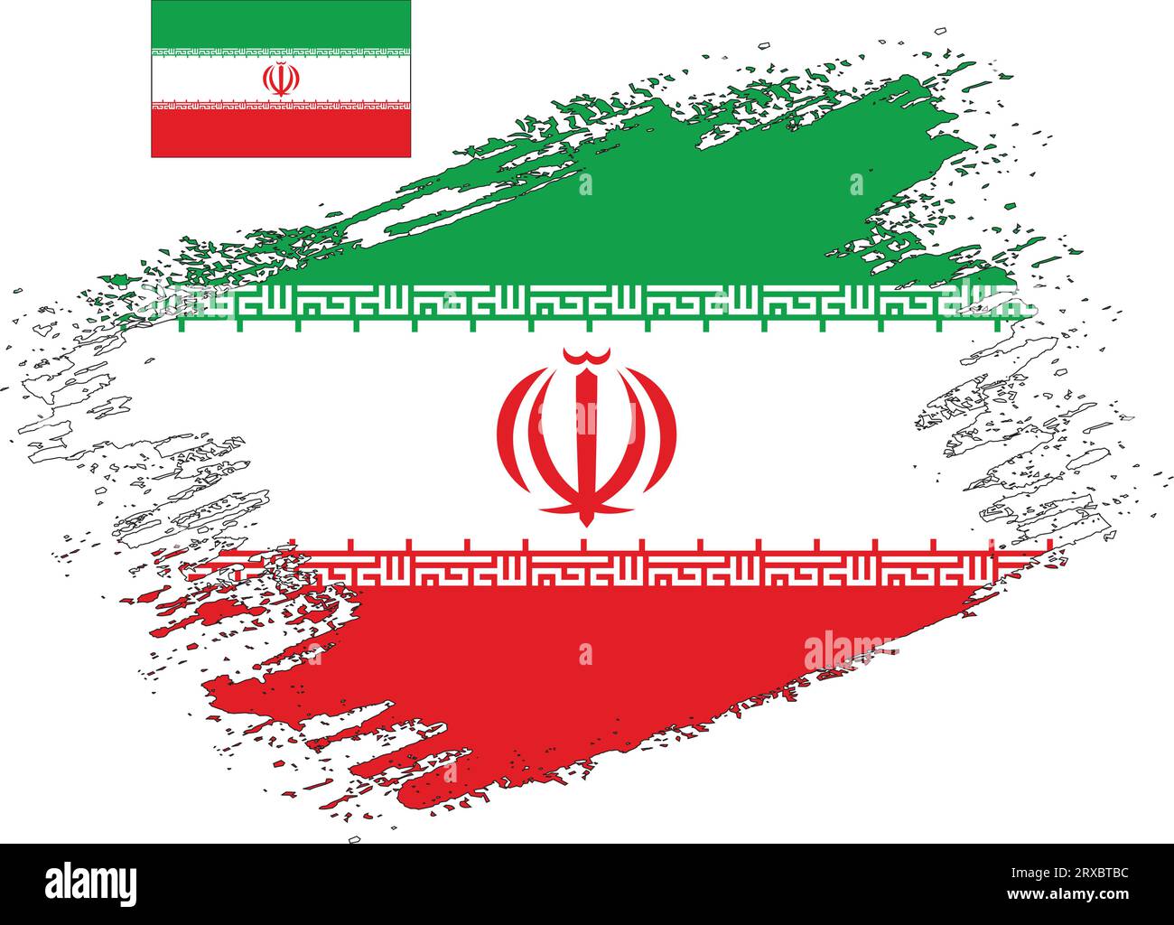 Iran Flag Stock Vector Images Alamy 3595