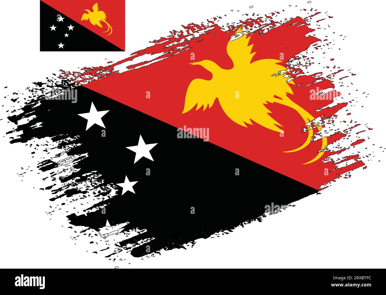 Brush Design Papua New Guinea Flag Vector Stock Vector Image &amp; Art - Alamy