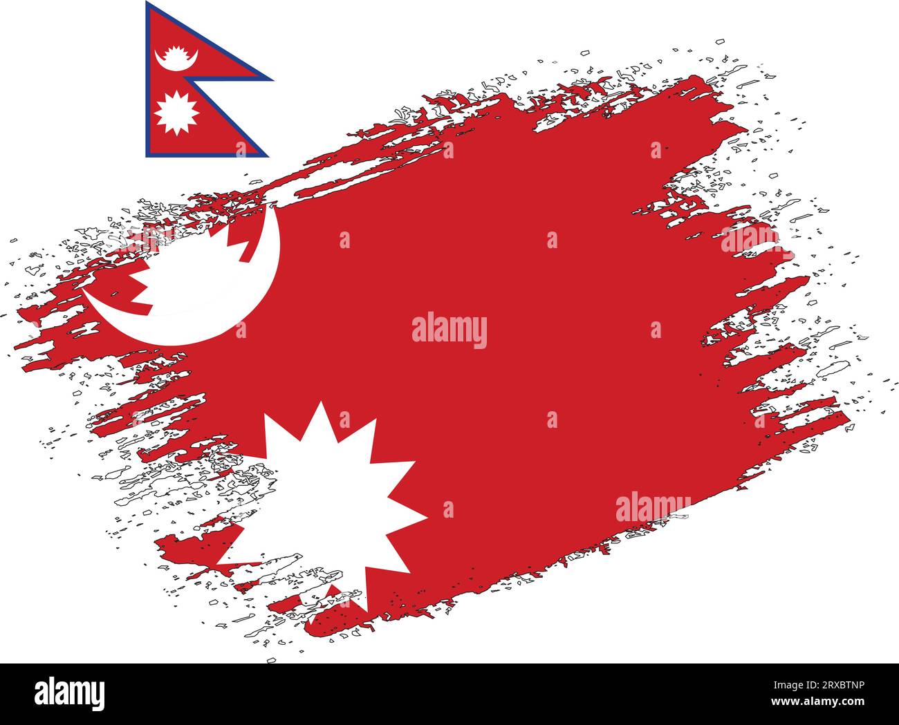 Brush Design Nepal Flag Vector Stock Vector Image & Art Alamy