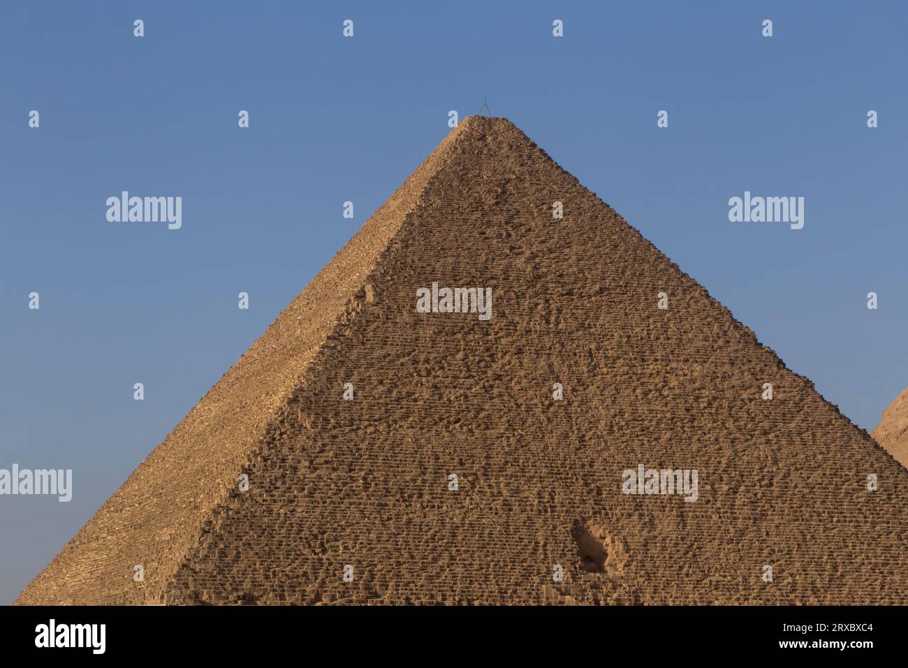 sight of Great pyramid in Giza against clear blue sky Stock Photo - Alamy