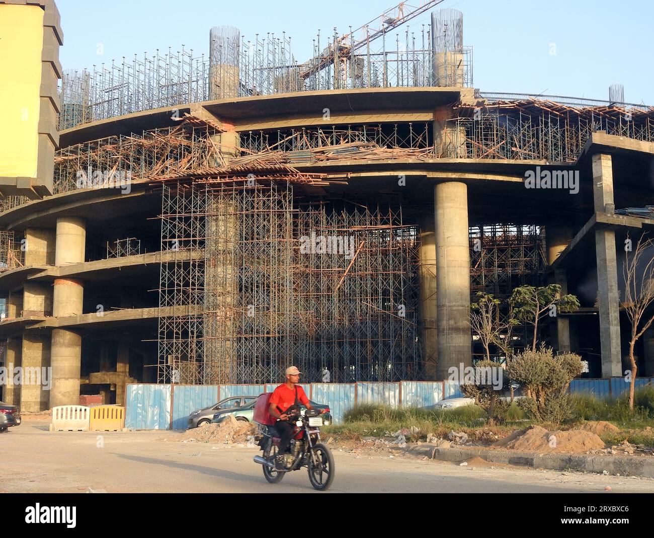 Cairo, Egypt, August 30 2023 A construction site for SAMCO CO National