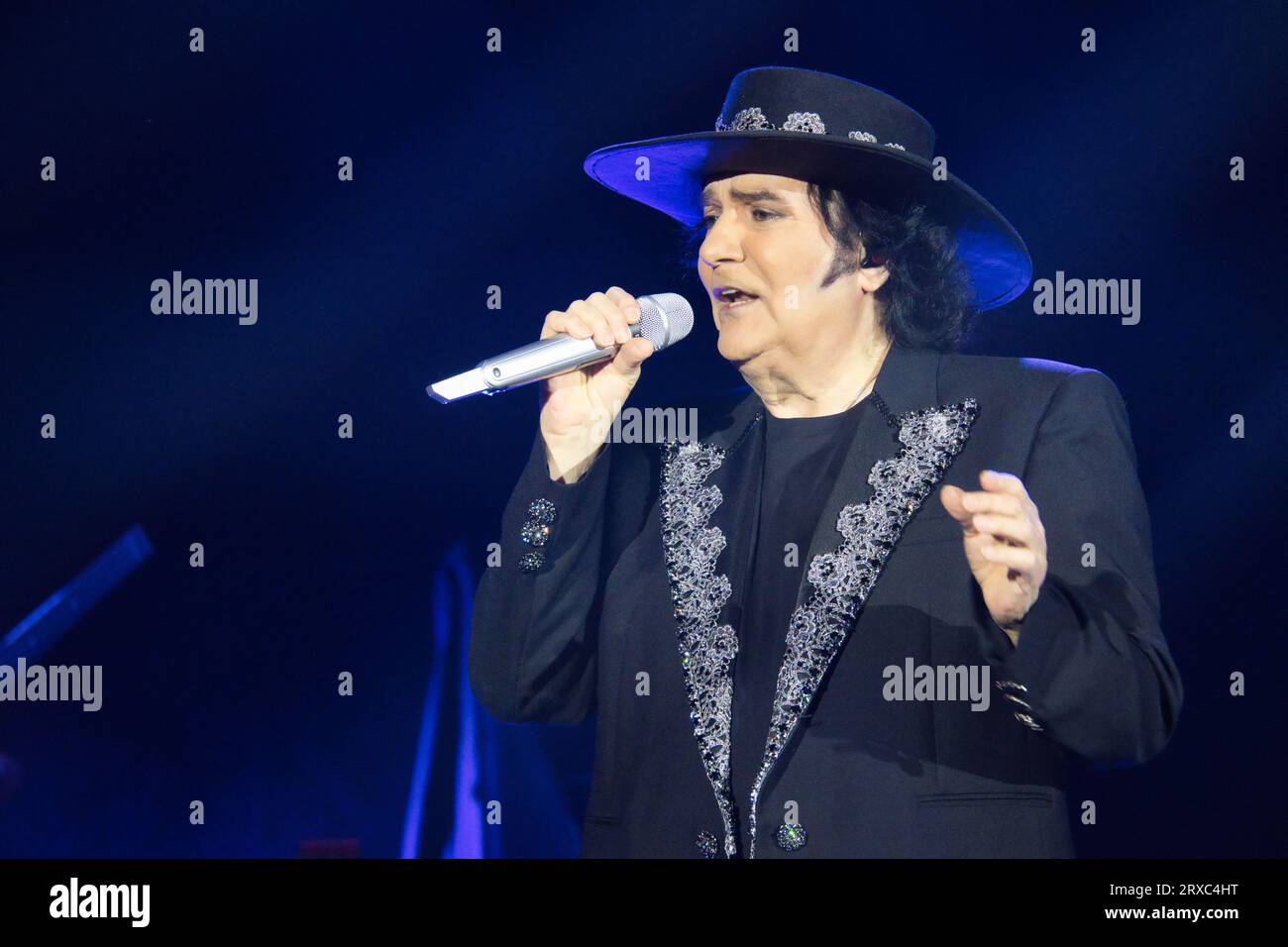 Renato Zero live on stage, Italian singer, during "Zero a Zero" concert