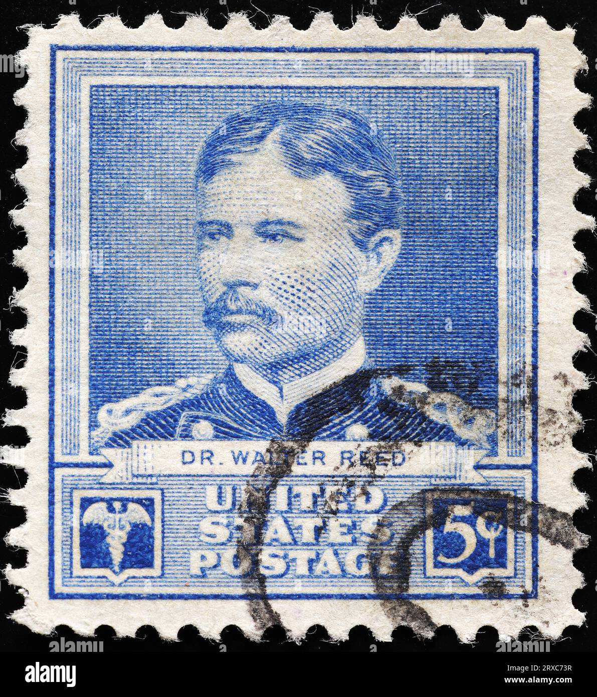 Physician Walter Reed on vintage american stamp Stock Photo Alamy