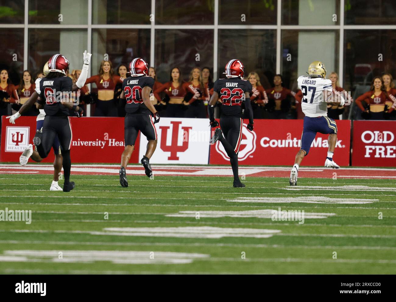 Bloomington, United States. 23rd Sep, 2023. Akron Zips running back