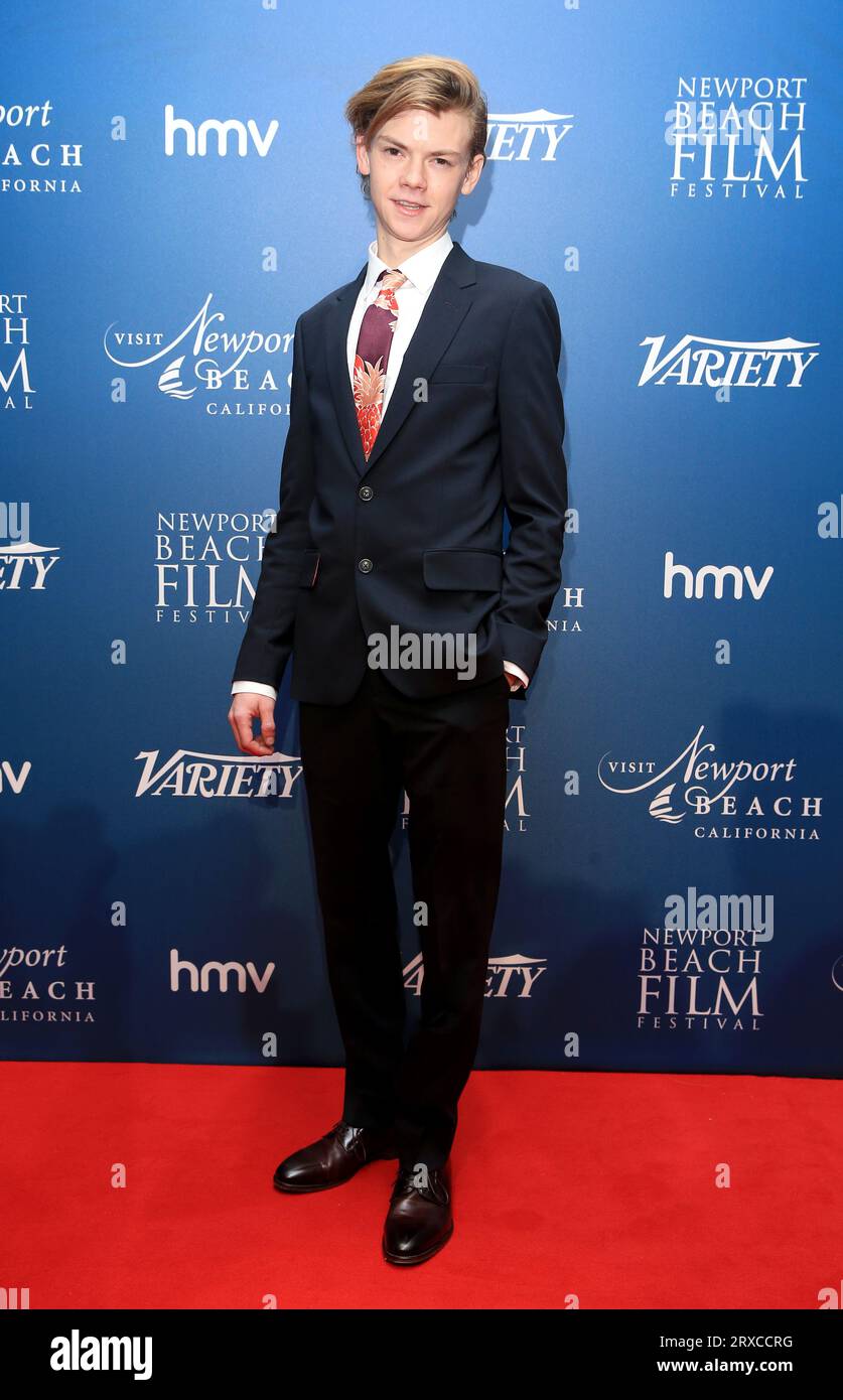 Thomas Brodie-Sangster attends the 'Newport Beach Film Festival' at The Rosewood Hotel in London. Stock Photo