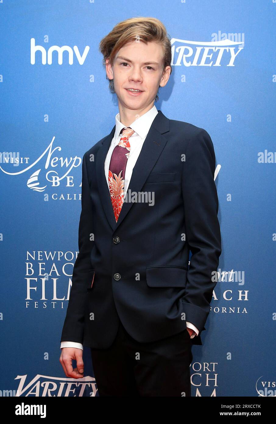 Thomas Brodie-Sangster attends the 'Newport Beach Film Festival' at The Rosewood Hotel in London. Stock Photo