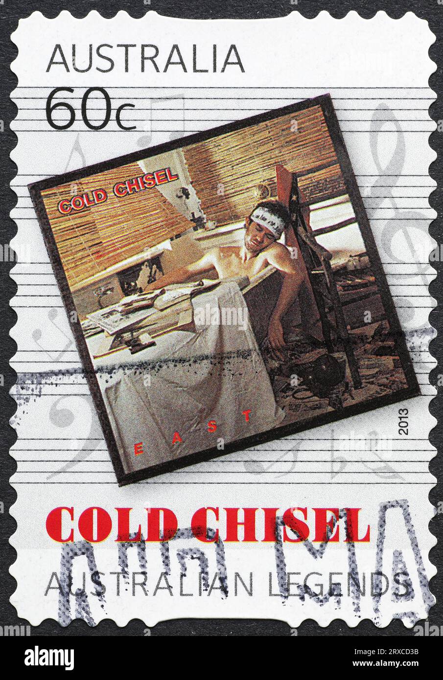 Album 'East' by Cold chisel on australian postage stamp Stock Photo