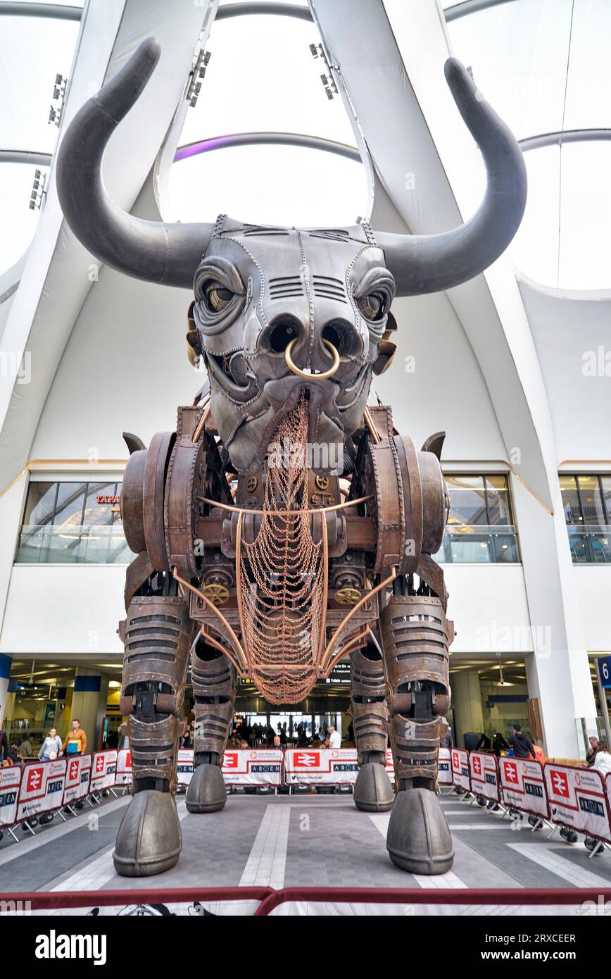 Ozzy The Bull New Street Station Iconic Feature Birmingham England 