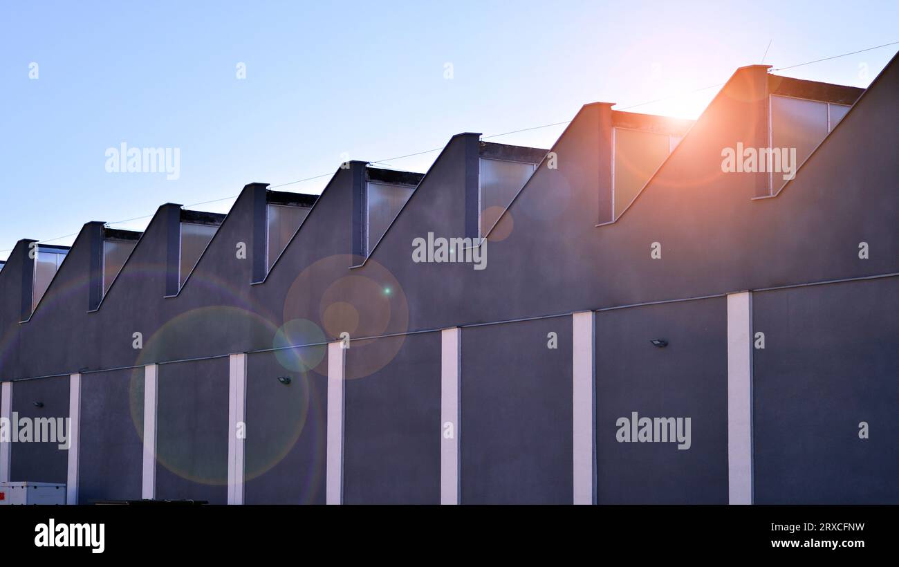 Restored post-industrial building, revitalization of post-industrial ...