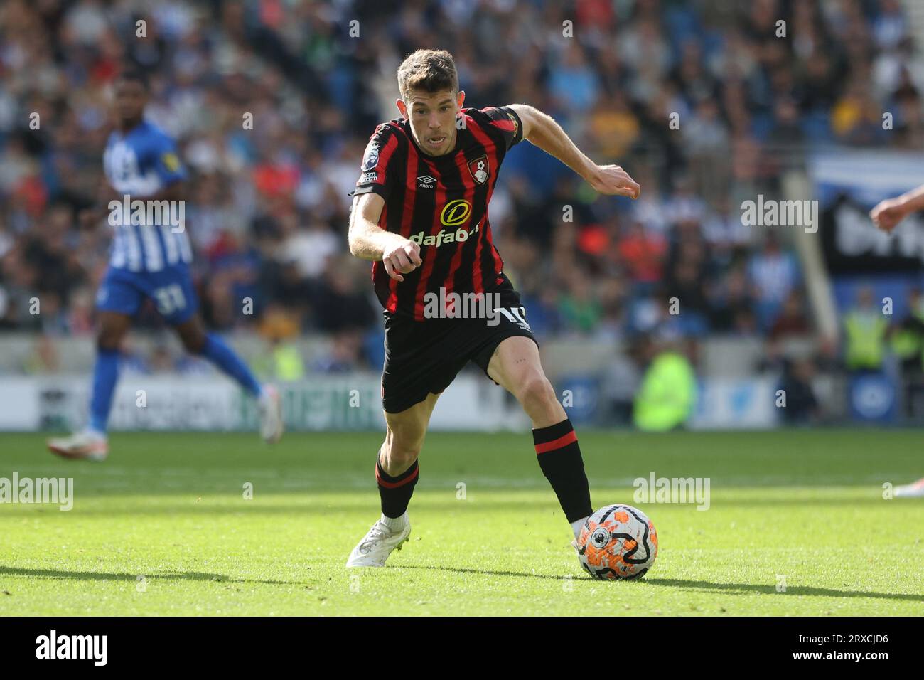 Ryan Christie in action for AFC Bournemouth at the AMEX Stadium Stock Photo