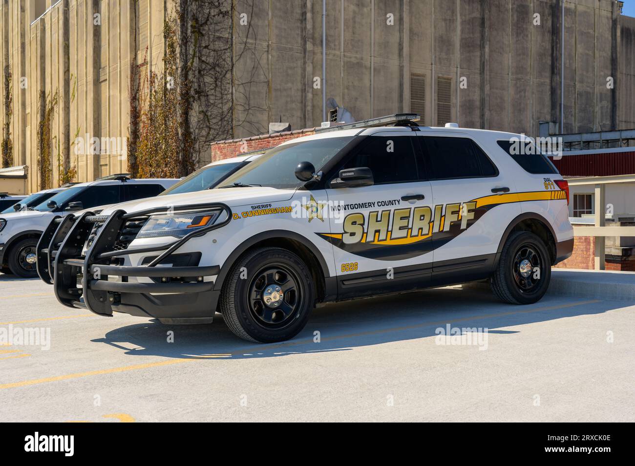 Ford Explorer police SUV or police car or cruiser of the Montgomery County Alabama Sheriff's Office in Montgomery Alabama, USA. Stock Photo
