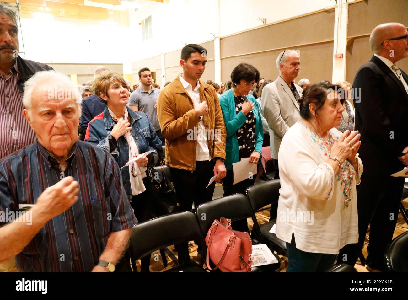 Watertown, MA, USA. 22nd Sep, 2023. ArmenianAmericans meet in churches