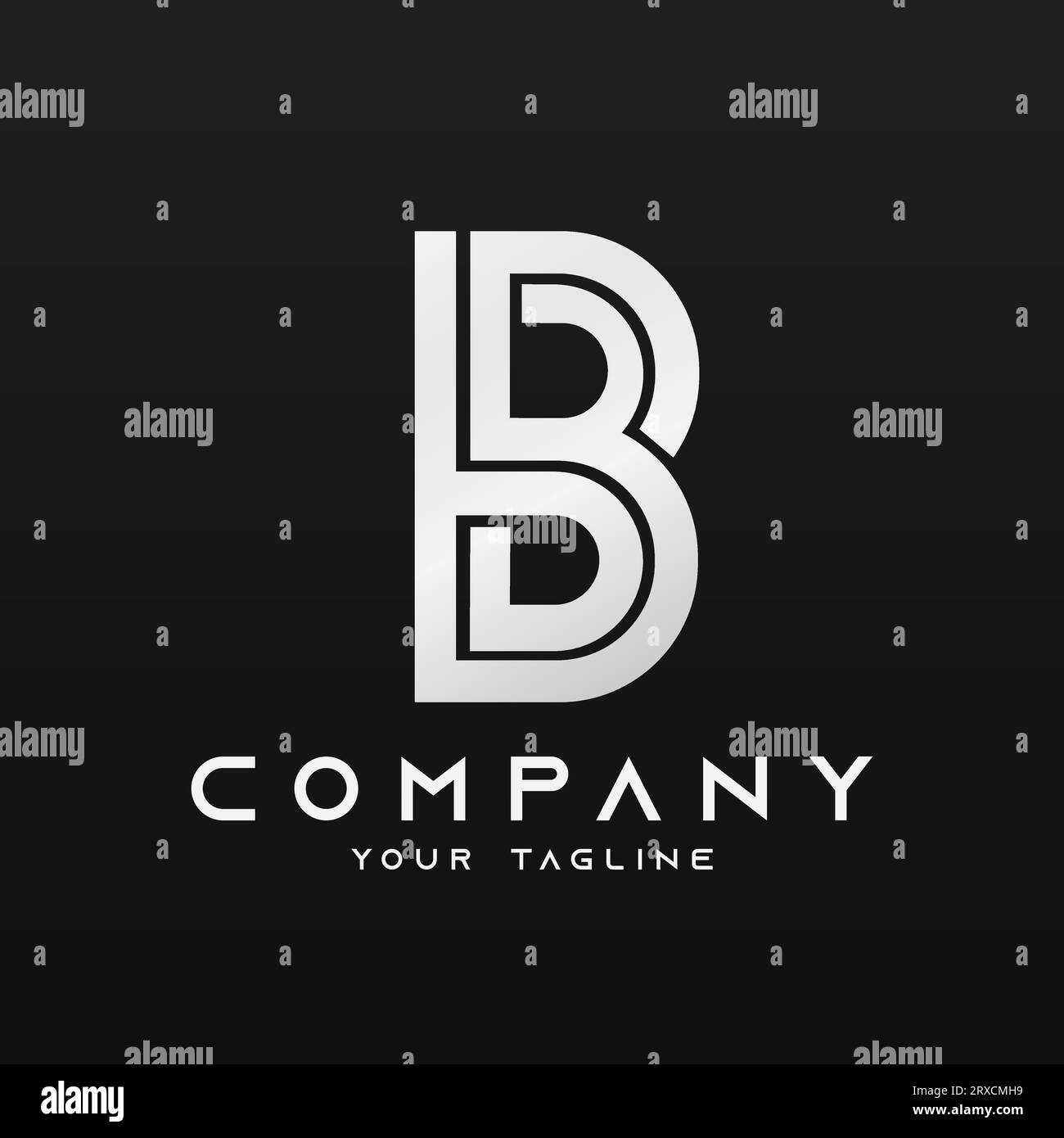 Logo Vector Template Of Letter B Stock Vector Image & Art - Alamy