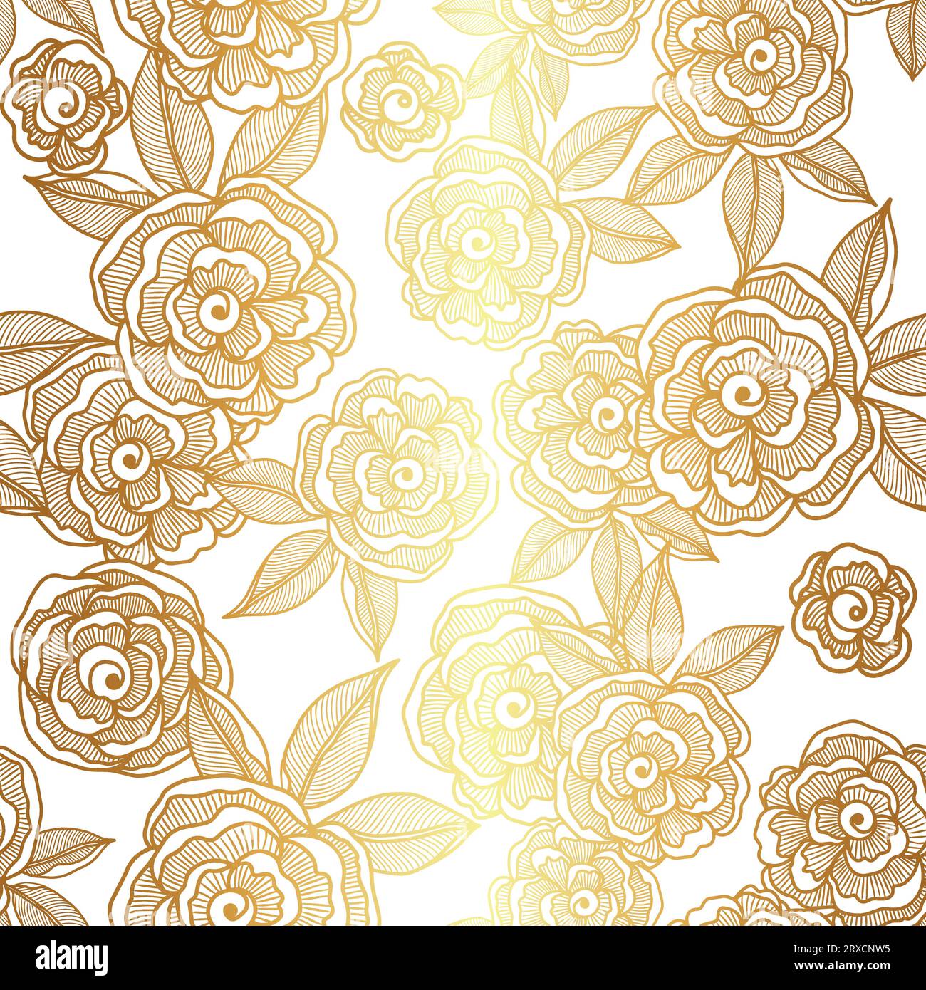 Cute rose flower seamless pattern for textile , golden background Stock ...