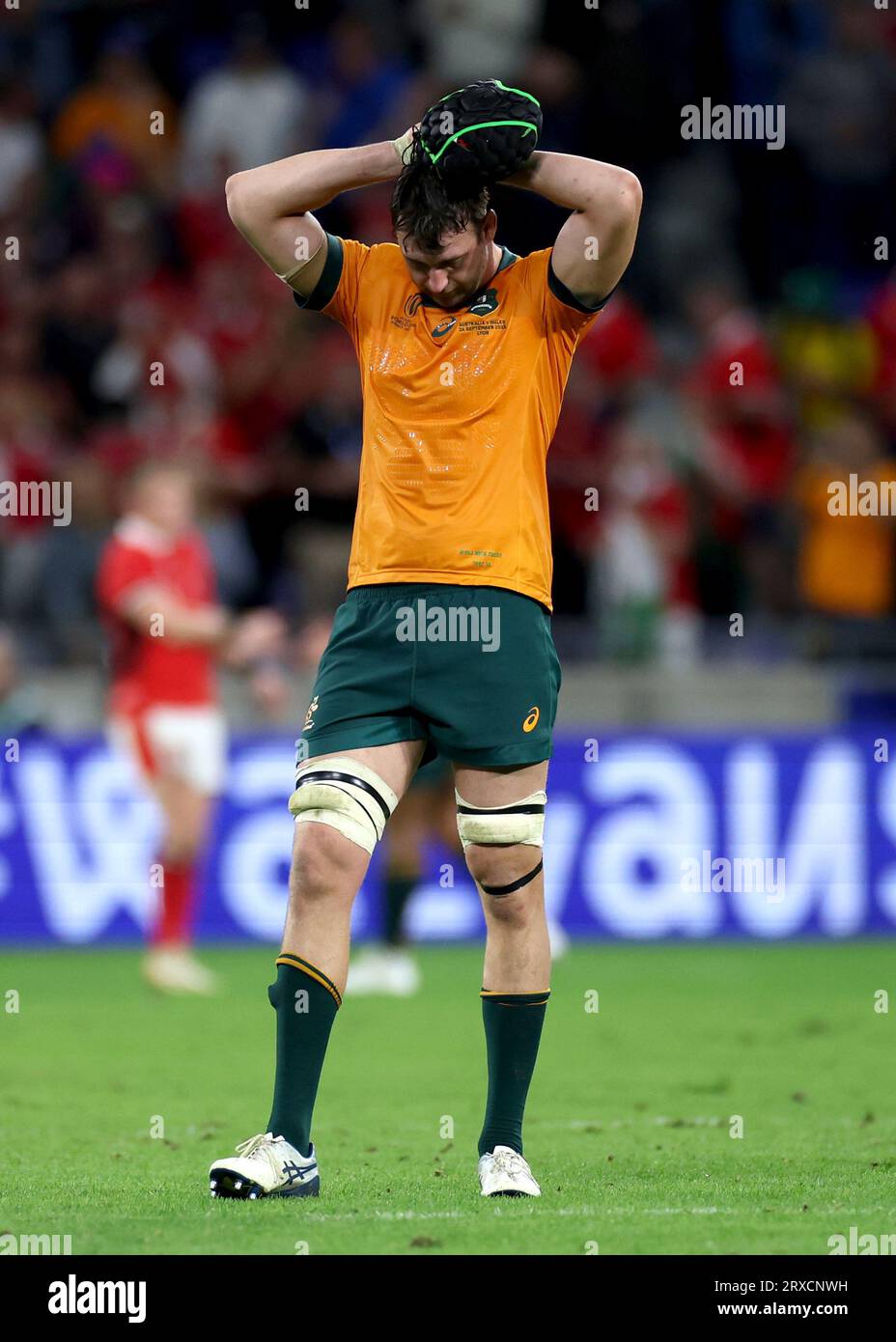 Australia's Nick Frost looks dejected following the Rugby World Cup