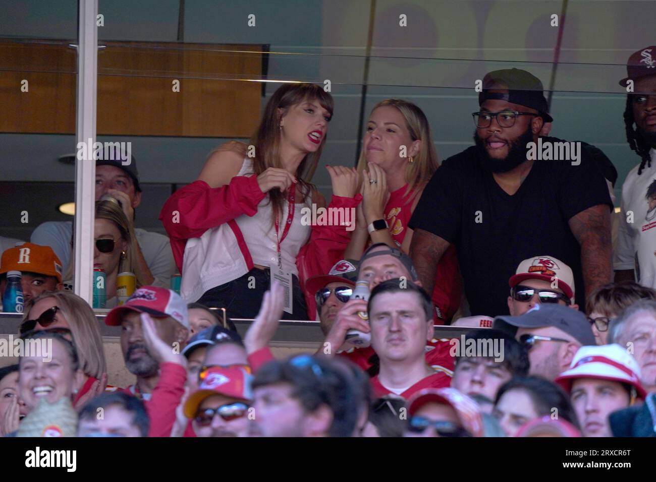 Louis Vuitton Camera Box Bag worn by Taylor Swift at Chiefs-Bears Game on  September 24, 2023