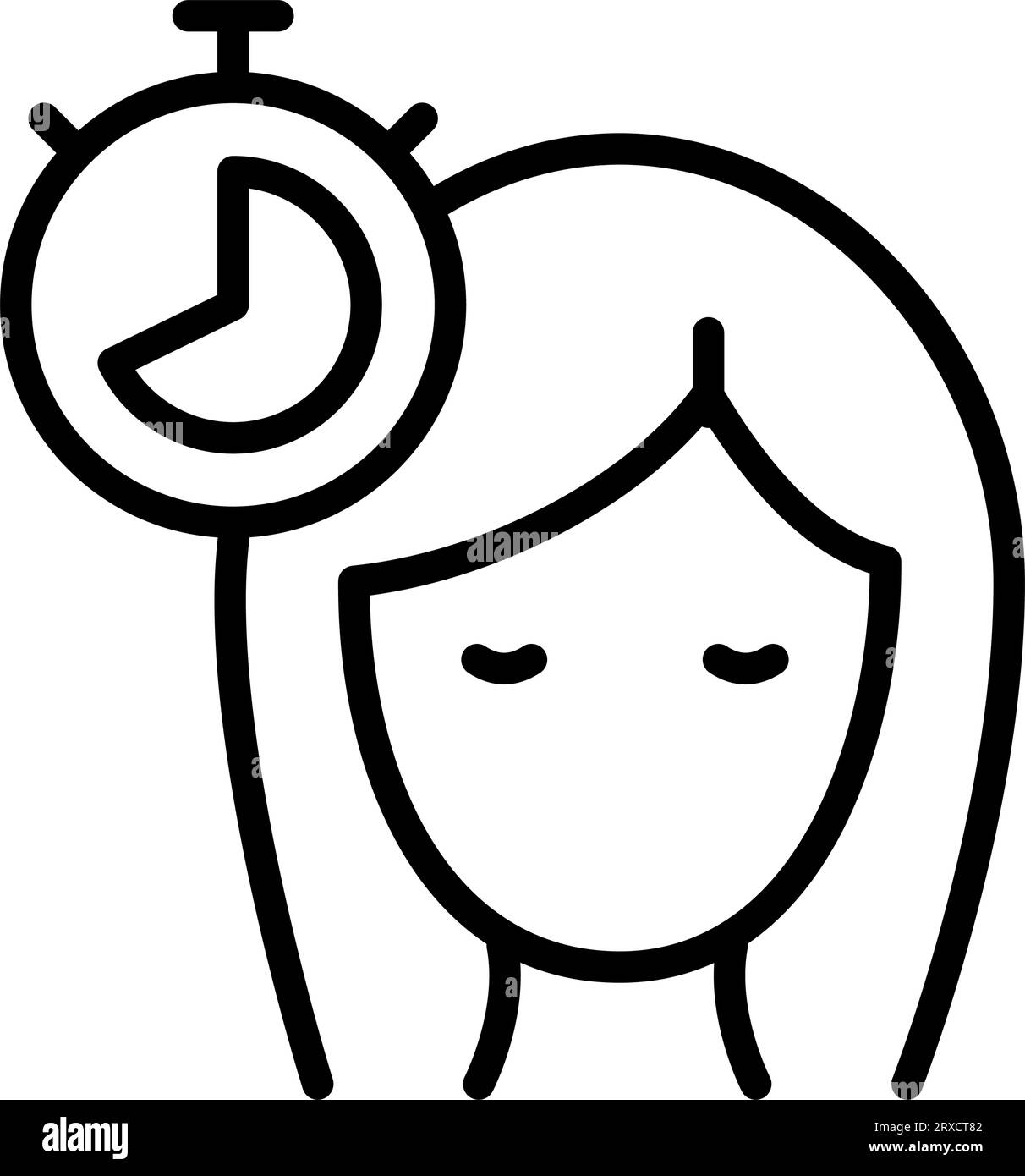 Woman clock time beauty Stock Vector Images - Alamy