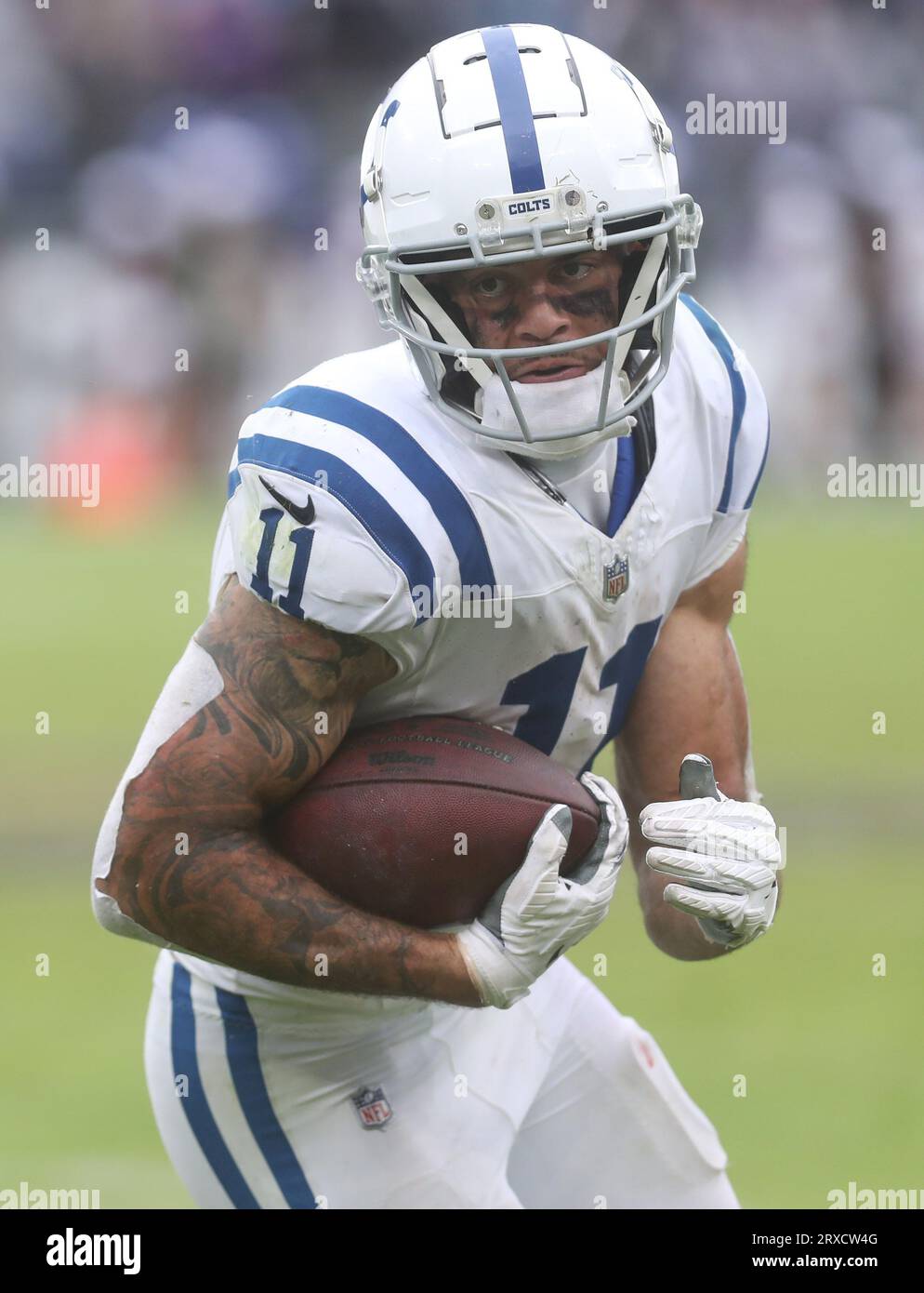 September 24, 2023: Indianapolis Colts WR Michael Pittman Jr. (11) in action during a game against the Baltimore Ravens at M&T Bank Stadium in Baltimore, MD. Photo/ Mike Buscher/Cal Sport Media Stock Photo
