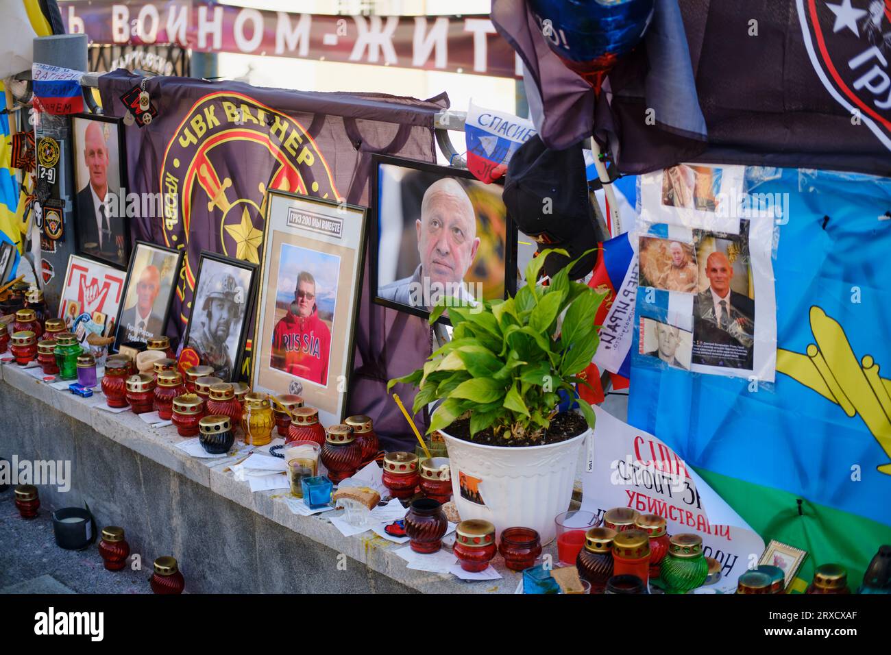 Spontaneous national memorial for the fallen soldiers of the Wagner ...