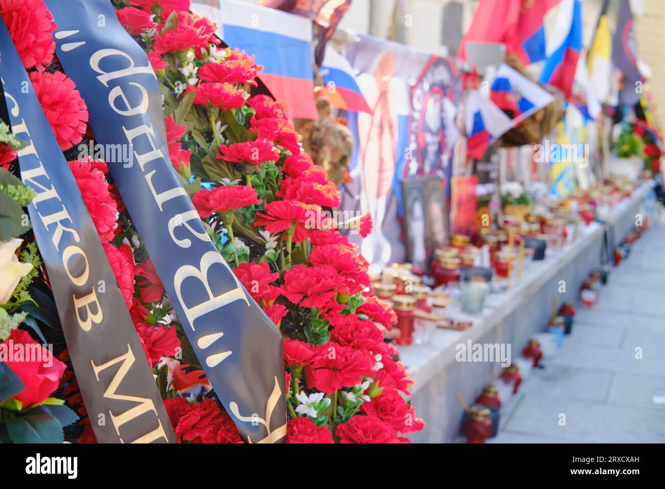 Spontaneous national memorial for the fallen soldiers of the Wagner ...