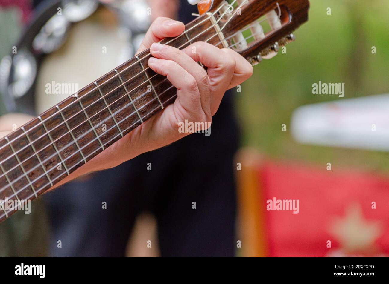 Man playing recording guitar solo hi-res stock photography and images ...