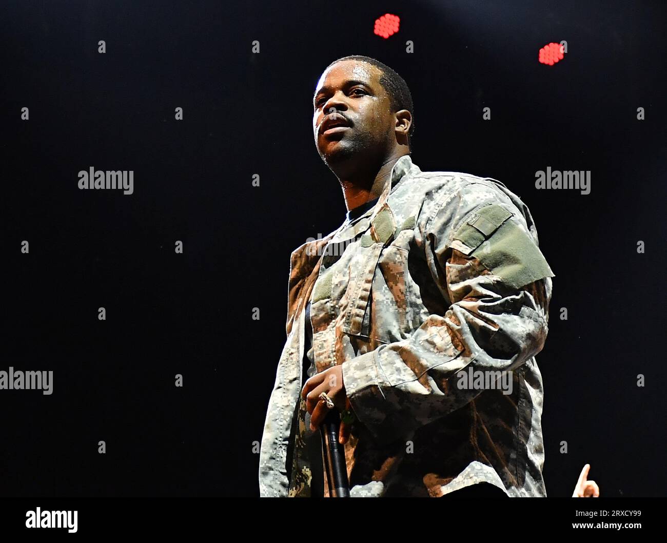 Darold Durard Brown Ferguson Jr., known professionally as ASAP Ferg poses  for photographers ahead of the