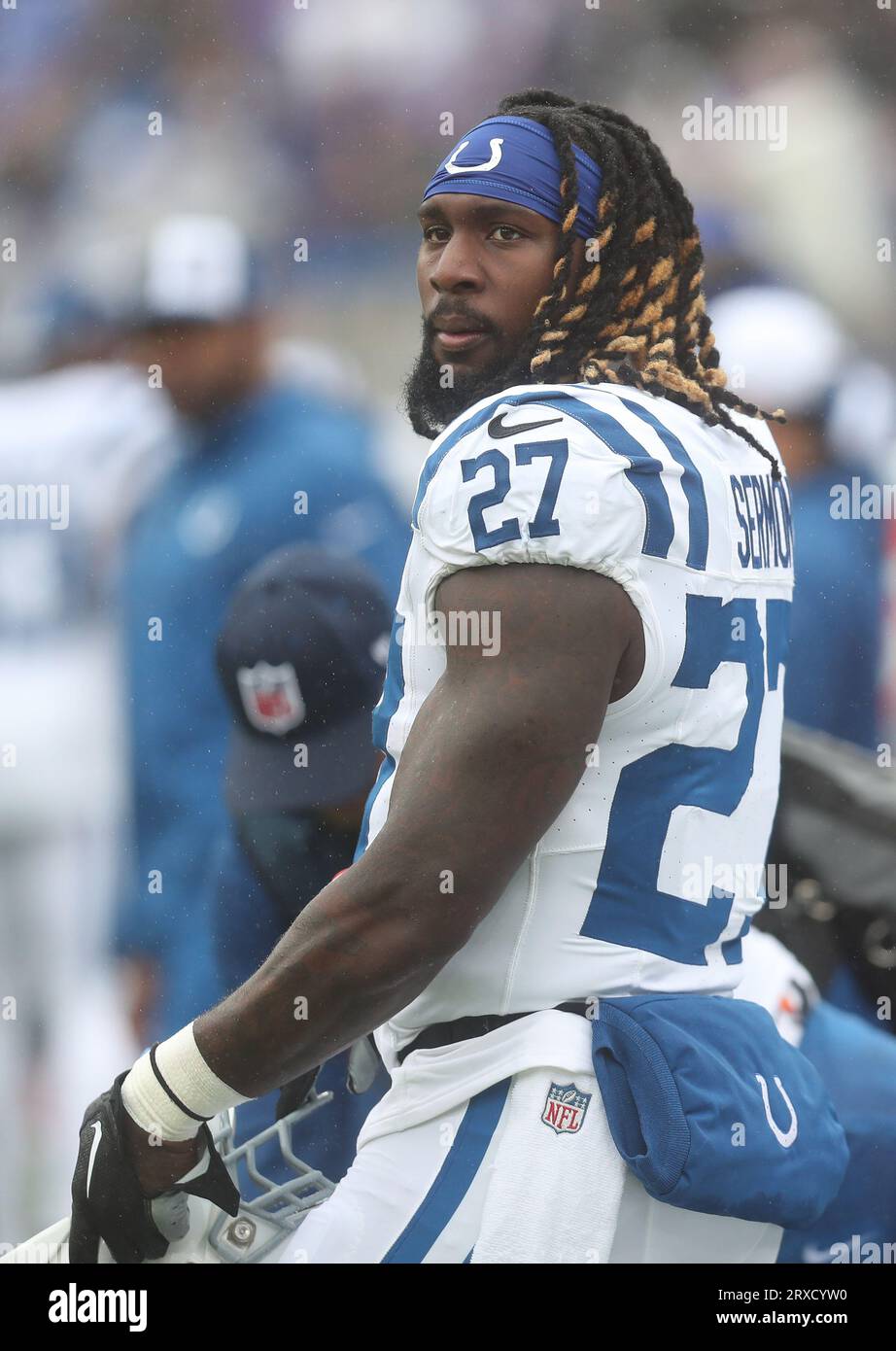Baltimore, MD, USA. 24th Sep, 2023. Indianapolis Colts RB Trey Sermon ...