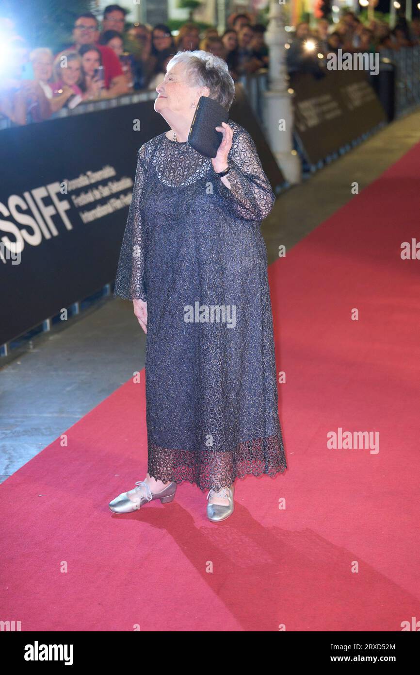 September 24, 2023, Donostia / San Sebastian, Euskadi, Spain: Maria Galiana attended 'Cuentame como Paso, Gala' Red Carpet during 71st San Sebastian International Film Festival at Victoria Eugenia Theatre on September 24, 2023 in Donostia / San Sebastian, Spain (Credit Image: © Jack Abuin/ZUMA Press Wire) EDITORIAL USAGE ONLY! Not for Commercial USAGE! Stock Photo